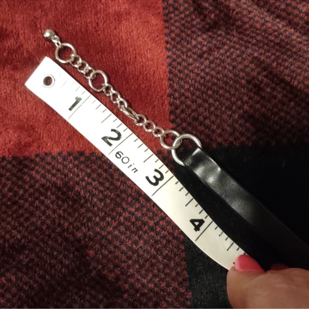 EUC Faux leather”Home Made” double chain necklace. - Picture 6 of 6